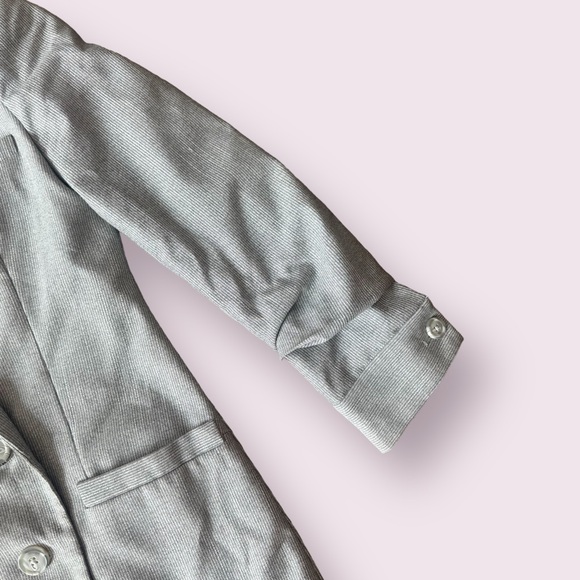 Women’s BODY By Victoria Grey 3/4 Scrunch Sleeve Button Front Blazer Size 6 - Picture 5 of 9